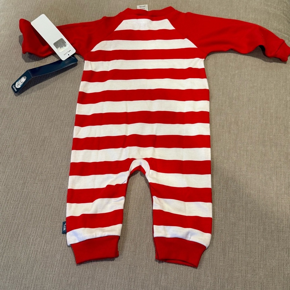 NWT NFL Team Gerber Baby Footless Onesie, Red and White KC CHIEFS, size 6-9 mos - Picture 3 of 12